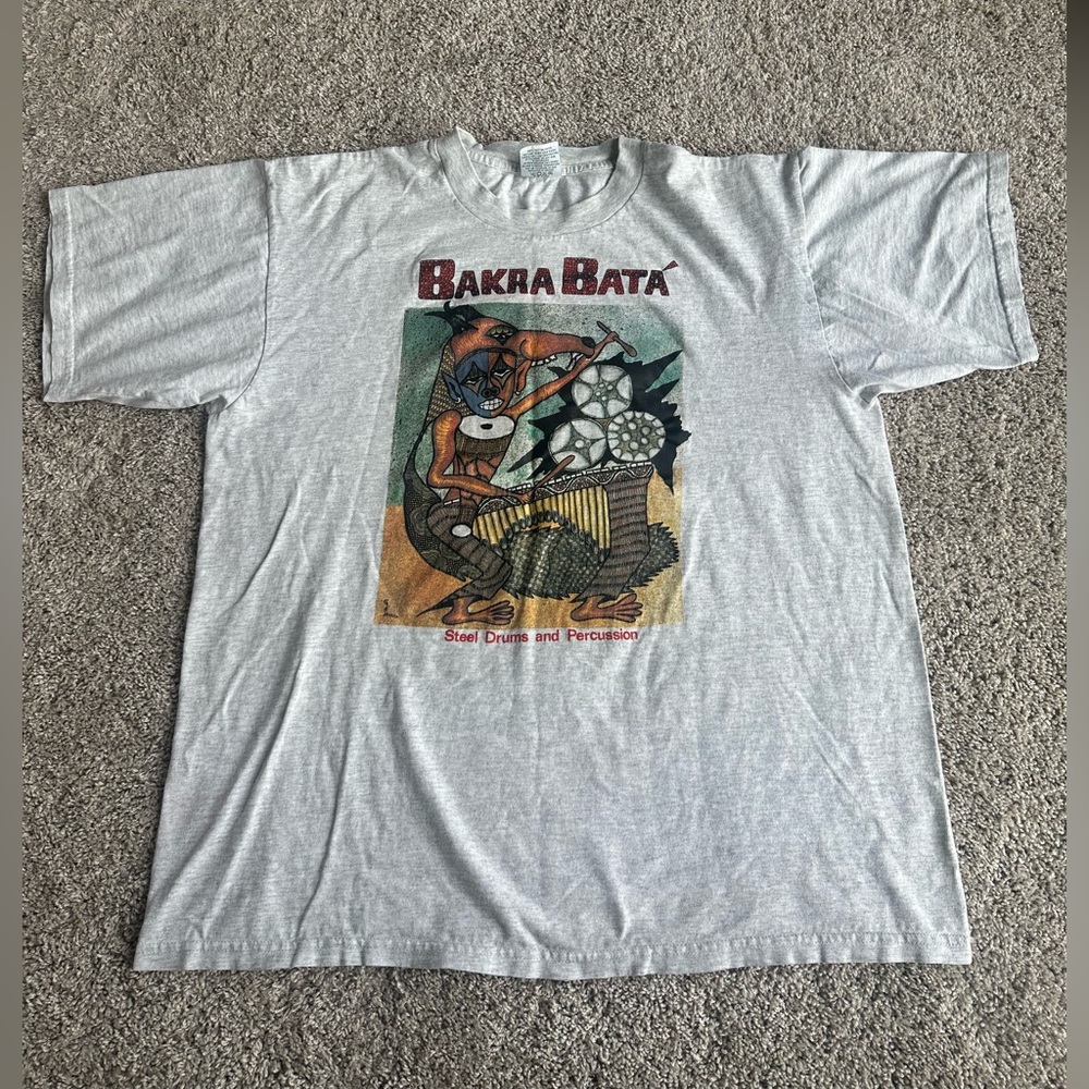 Vintage Bakra Bata Steel Drums Percussion T Shirt XL